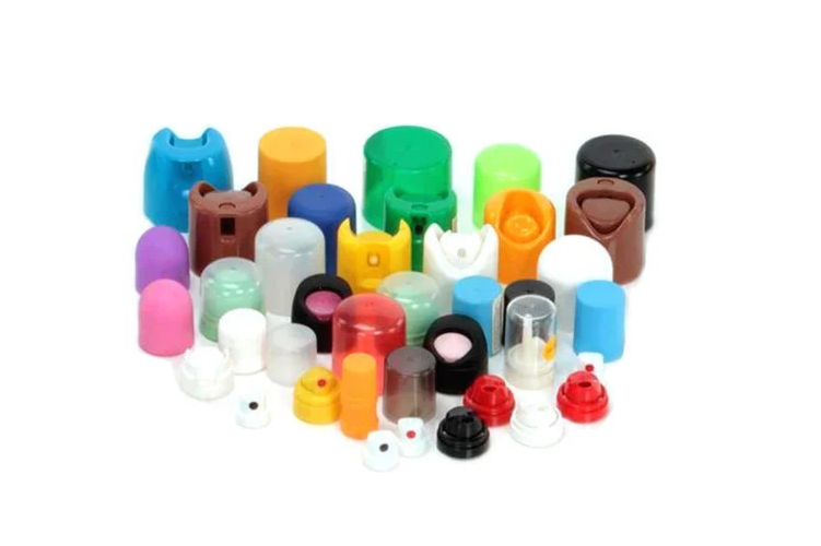 Spray plastic caps