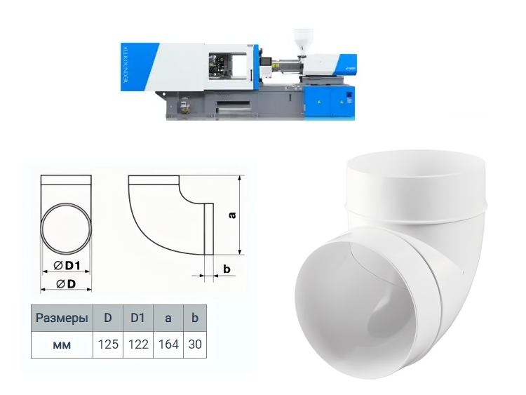 PVC pipe joint injection molding machine