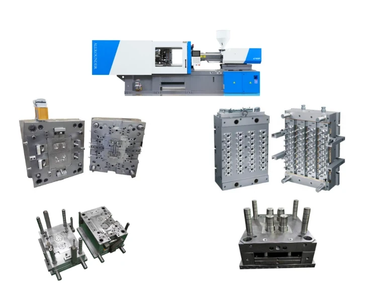 Injection molding machines and molds
